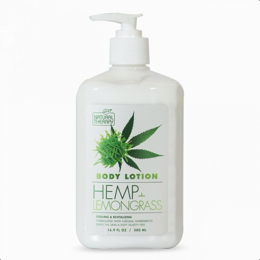 Natural Therapy 16.9 Oz Hemp Lemongrass Cooling Revitalize Body Lotion - Picture 2 of 4
